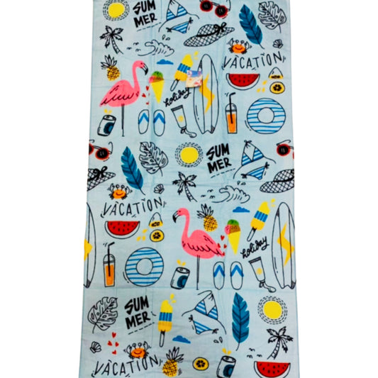 Summer Vacation Pattern Beach Towel