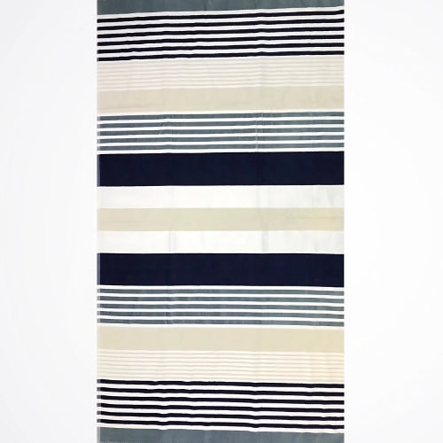 Greenwich Polo Club Striped Grey/Beige Cotton Beach Towel