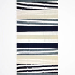 Greenwich Polo Club Striped Grey/Beige Cotton Beach Towel