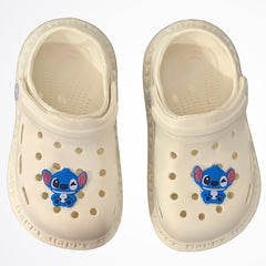 Stitch White Clogs