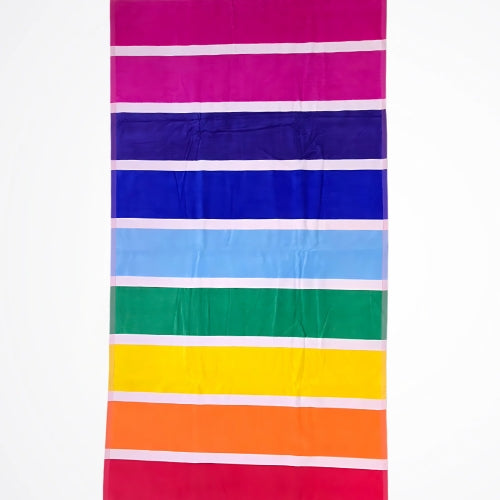 Greenwich Polo Club Striped Rainbow Cotton Beach Towel