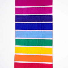 Greenwich Polo Club Striped Rainbow Cotton Beach Towel