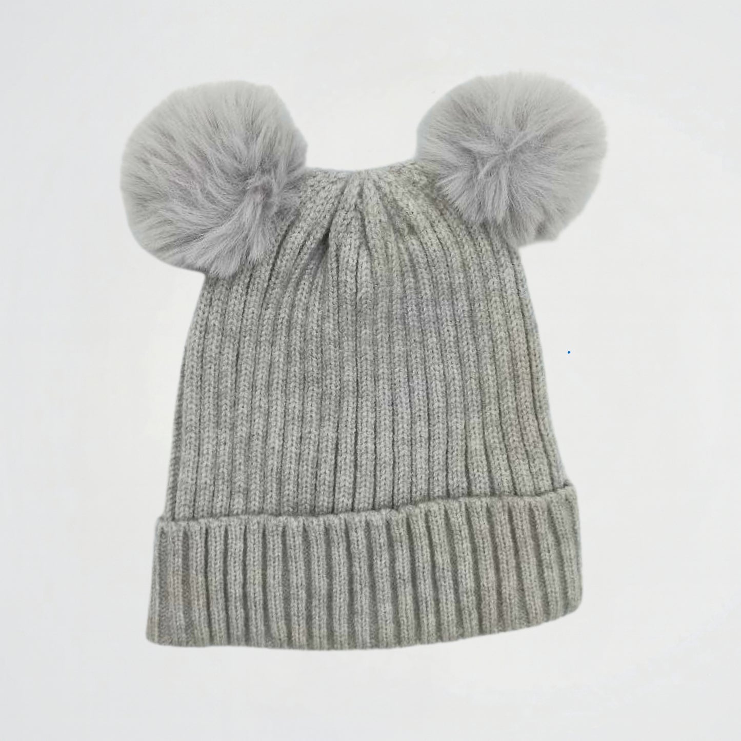Mickey Mouse Ears Grey Wool Ice Cap