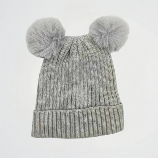 Mickey Mouse Ears Grey Wool Ice Cap