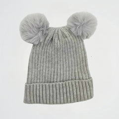 Mickey Mouse Ears Grey Wool Ice Cap