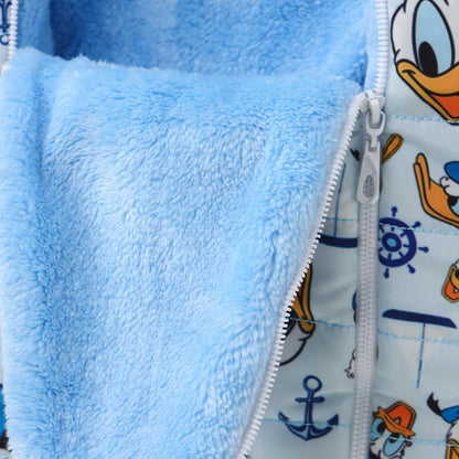 Donald Duck Light Blue Lined Puffer Hooded Rainsuit