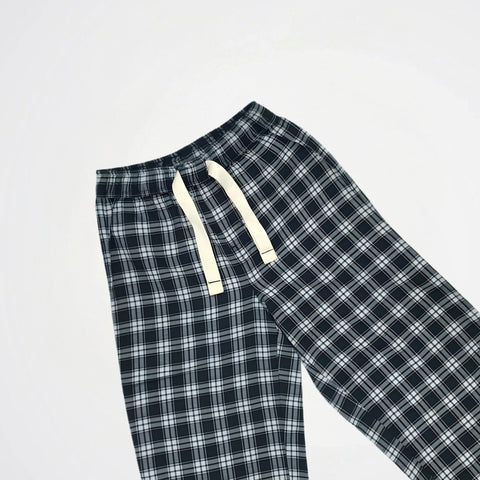 Caro Pattern Grey/Black Cotton Pyjama Pants