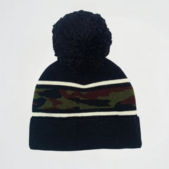 Camouflage Striped Navy Fleece Ice Cap