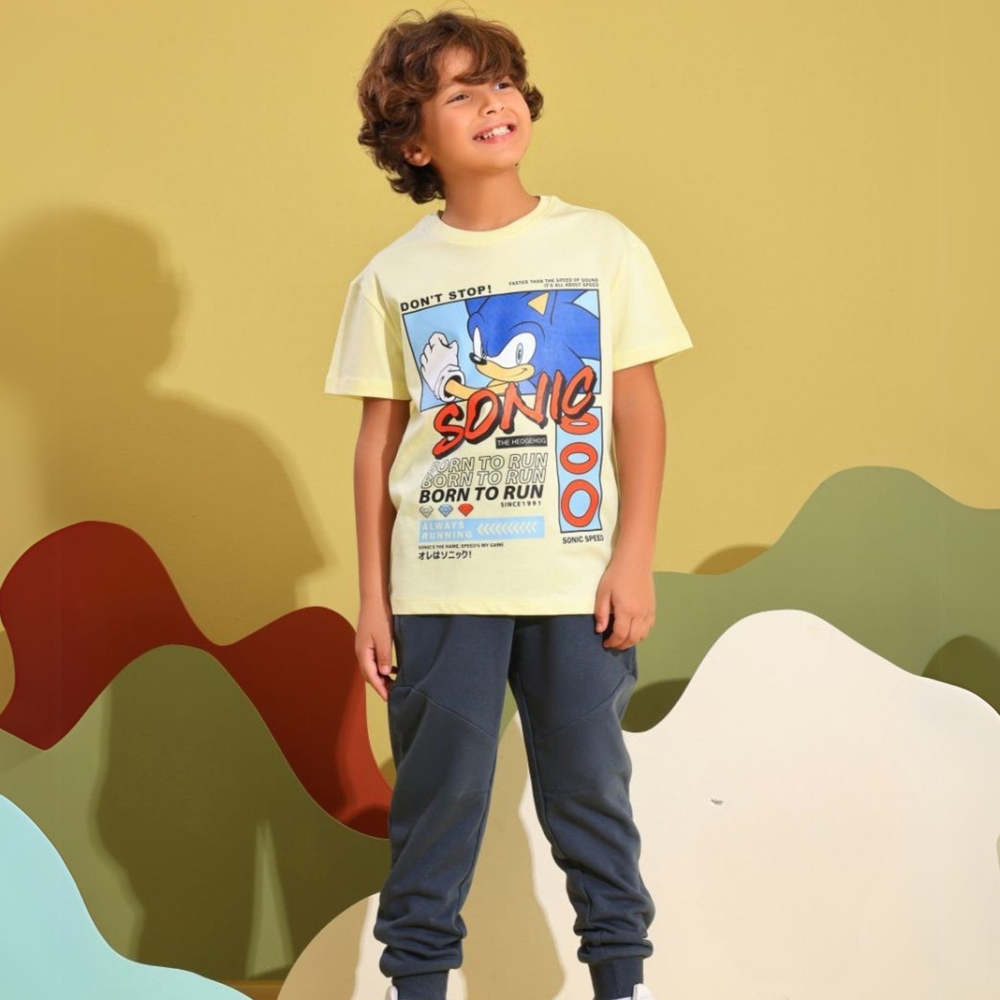 Sonic Off White Cotton Pants Pyjama Set