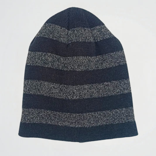 Striped Navy/Grey Fleece Ice Cap (Model 02)
