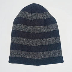 Striped Navy/Grey Fleece Ice Cap (Model 02)