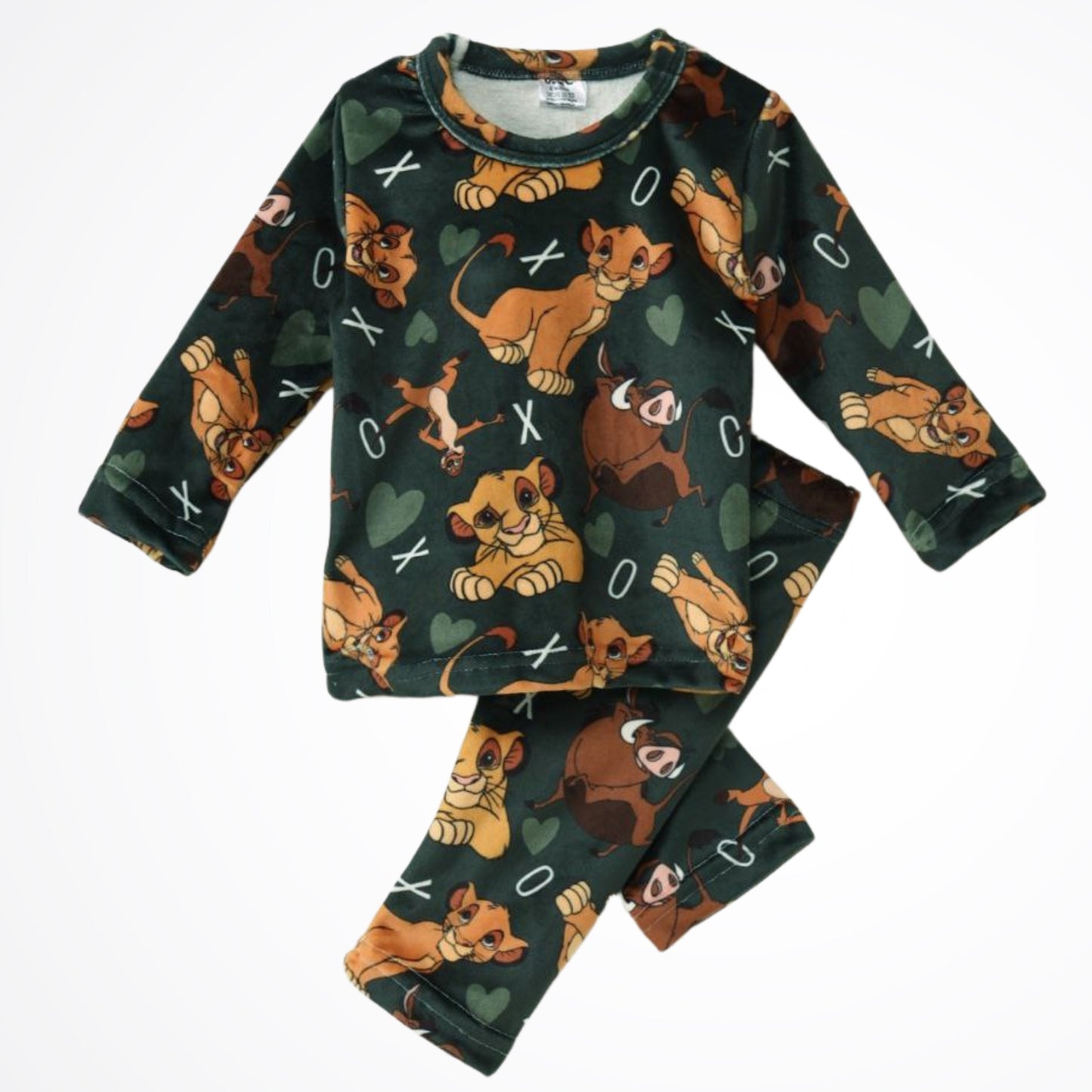 Lion King Green Fleece Pyjama Set