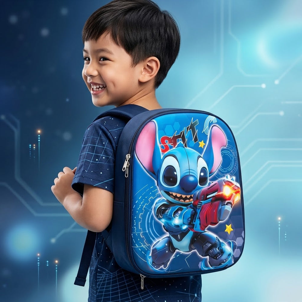 Stitch The Warrior Acrylic Small Backpack