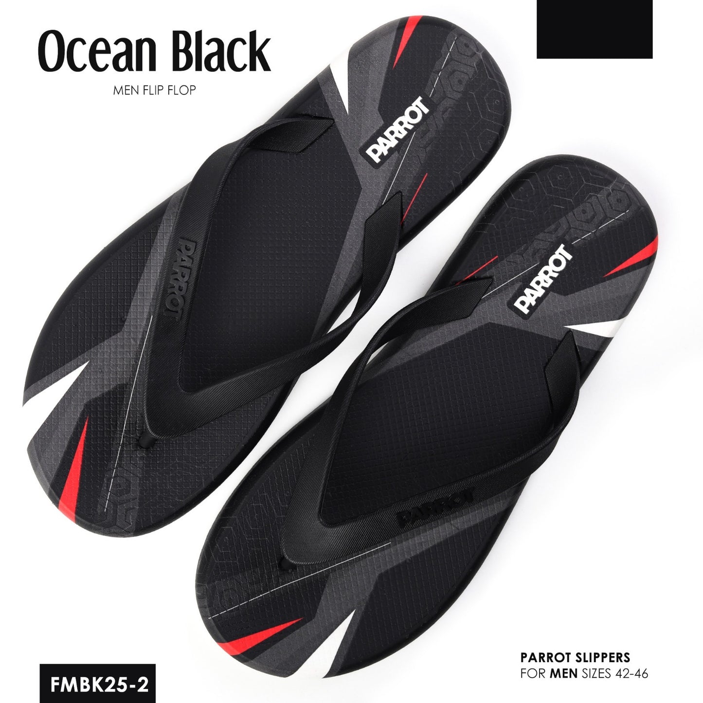 Parrot Ocean Black Flipflop