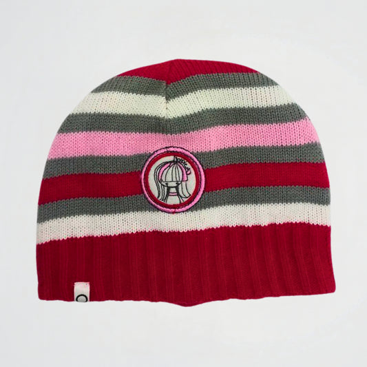 Striped Red Fleece Ice Cap