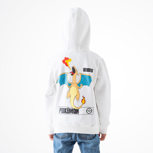 Pokemon Charizard White Cotton Hoodie