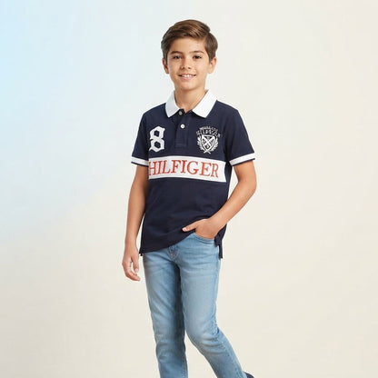 Striped Cotton Short-Sleeved Tommy Hilfiger Shirt