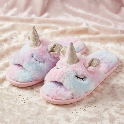 Unicorn Plush Slippers