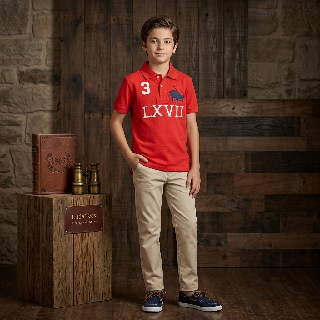 Basic Cotton Short-Sleeved Polo Shirt