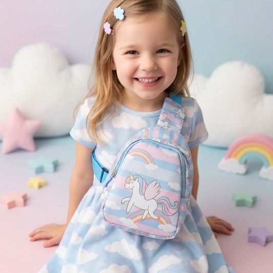 Unicorn Light Blue Crossbody Bag