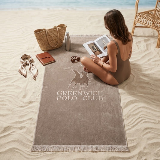 Greenwich Polo Club Brown Cotton Beach Mat