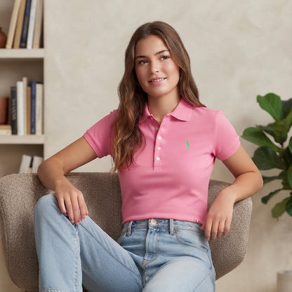 Basic Cotton Short-Sleeved Polo Shirt