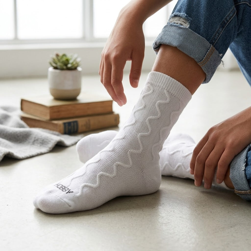 Basic White Cotton Socks