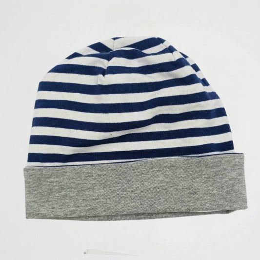Striped Blue/White Fleece Ice Cap