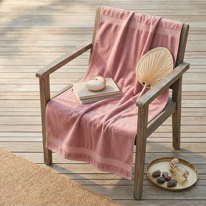 Basic Pink Cotton Beach Towel
