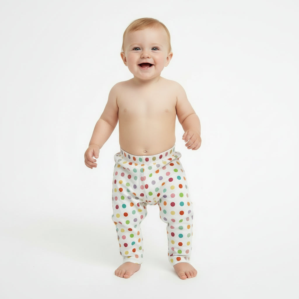 Dots White Cotton Pyjama Pants