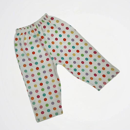 Dots White Cotton Pyjama Pants