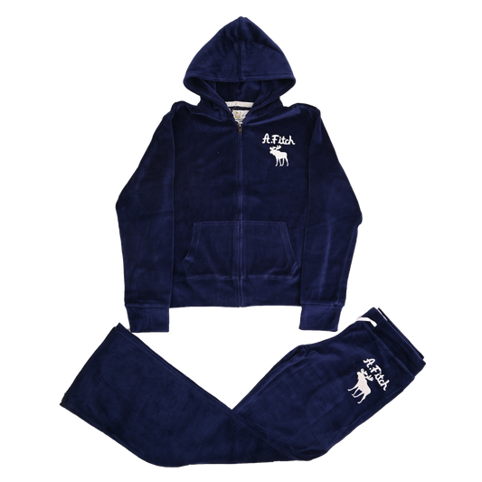 Abercrombie & Fitch Dark Blue Fleece Pyjama Set