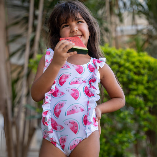 Watermelon White Swimsuit