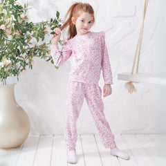 Disney Princess Pattern Red Cotton Pants Pyjama Set