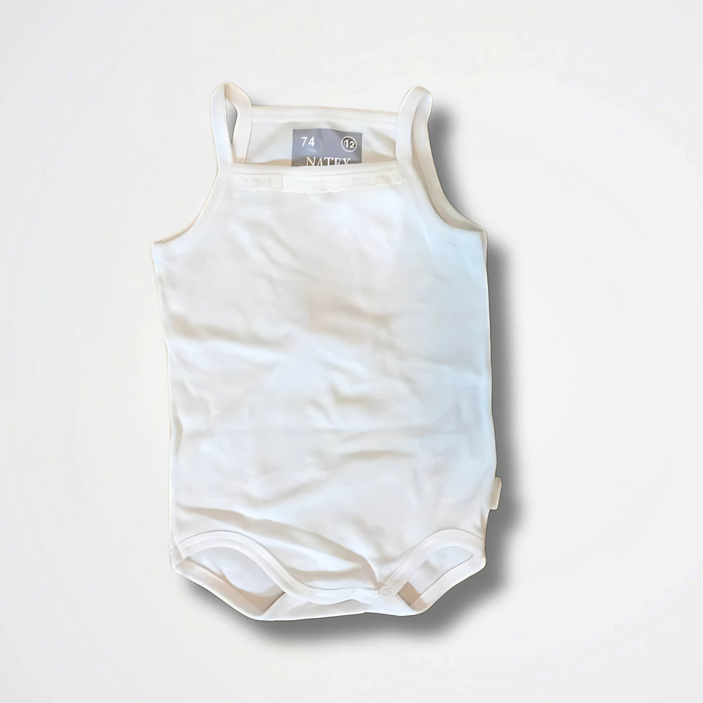 Basic Off White Cotton Sleeping Bodysuit