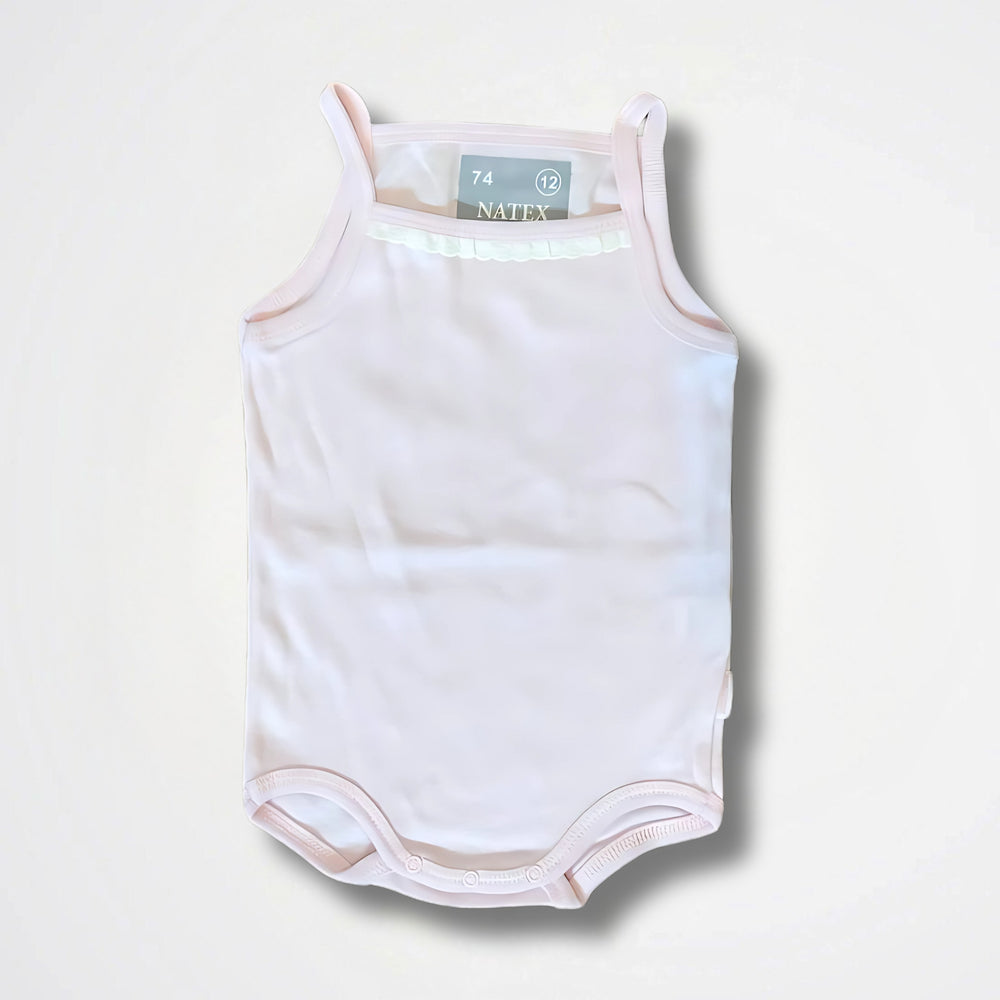 Basic Light Pink Cotton Sleeping Bodysuit