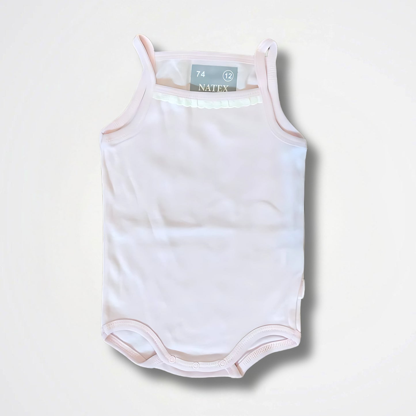 Basic Light Pink Cotton Sleeping Bodysuit