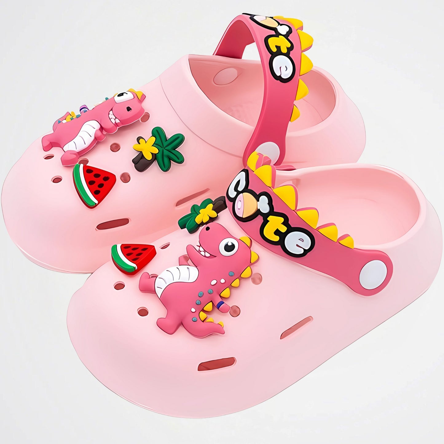 Dinosaur Pink Clogs