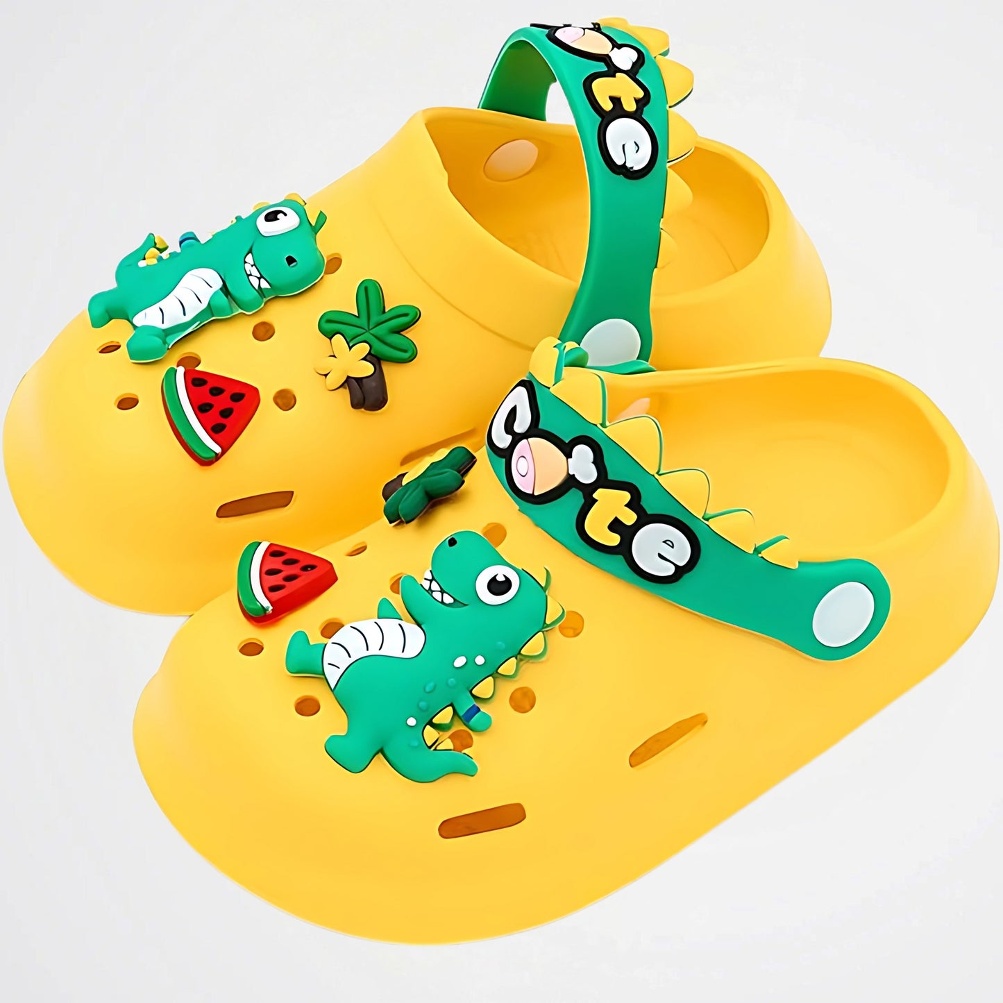Dinosaur Yellow Clogs
