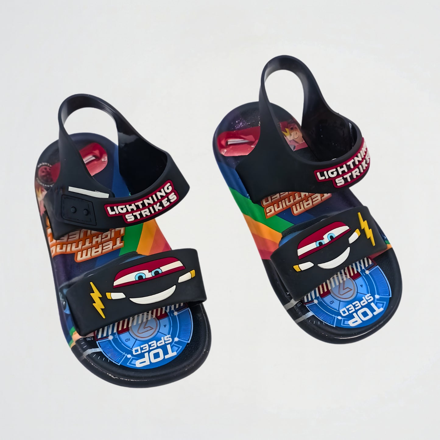 Lightning McQueen Black Rubber Sandal