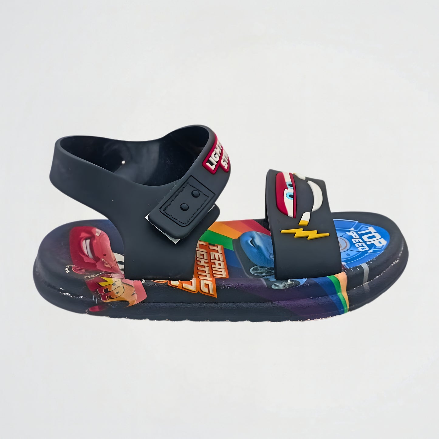 Lightning McQueen Black Rubber Sandal