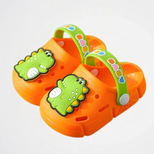 Dinosaur Baby Orange Clogs