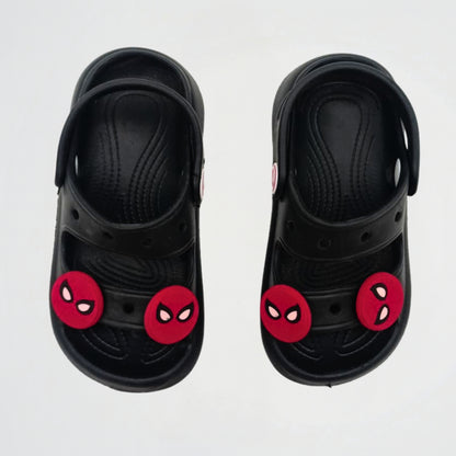 Spiderman Logo Black Rubber Sandal