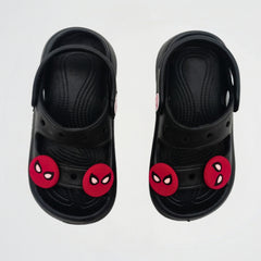 Spiderman Logo Black Rubber Sandal