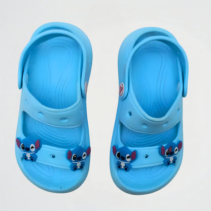 Stitch Logo Light Blue Rubber Sandal