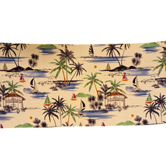 Palms And Boats Microfiber Beach Towel