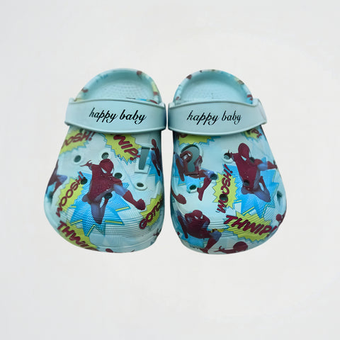 Spiderman World Light Blue Clogs