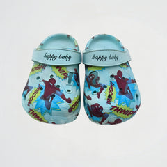 Spiderman World Light Blue Clogs
