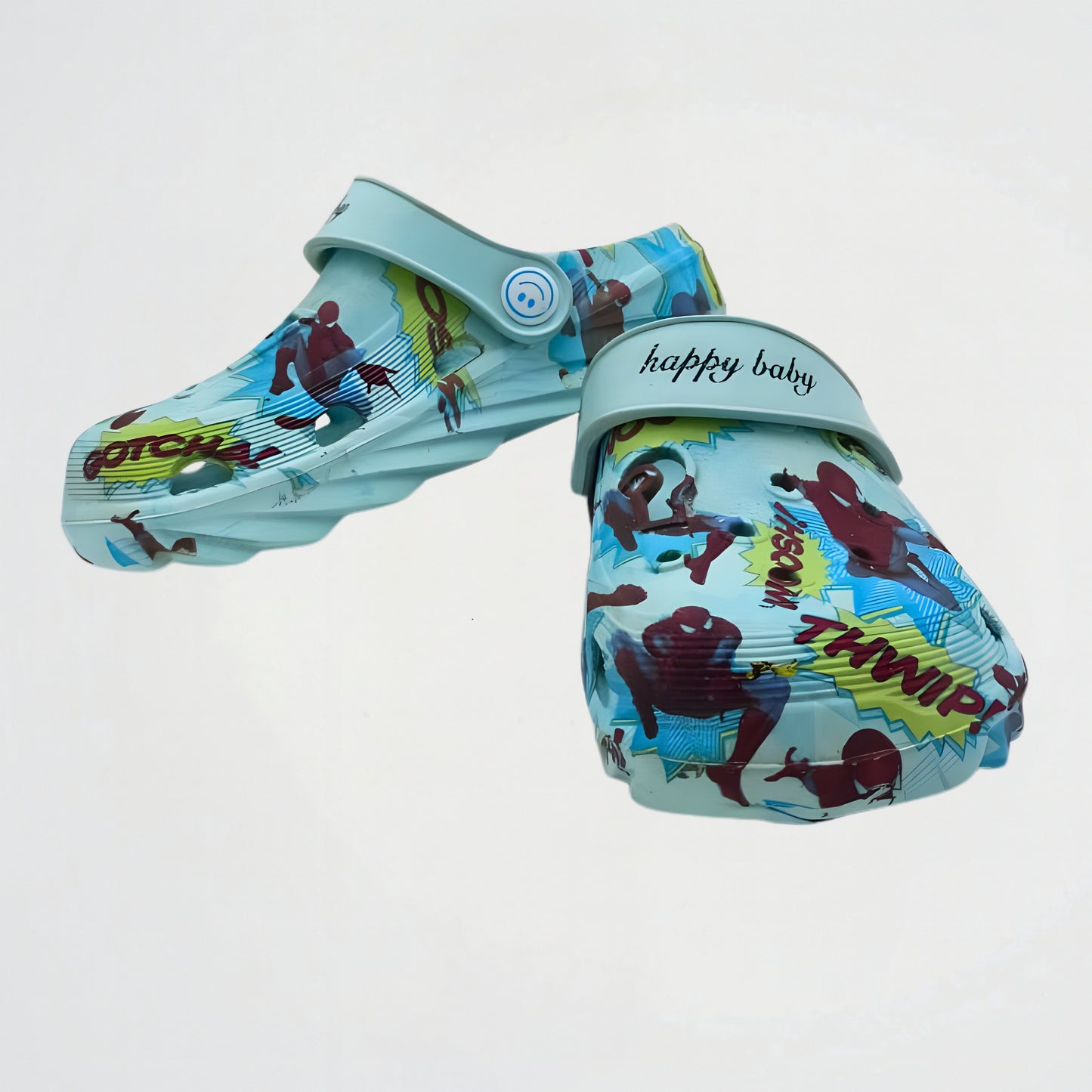 Spiderman World Light Blue Clogs