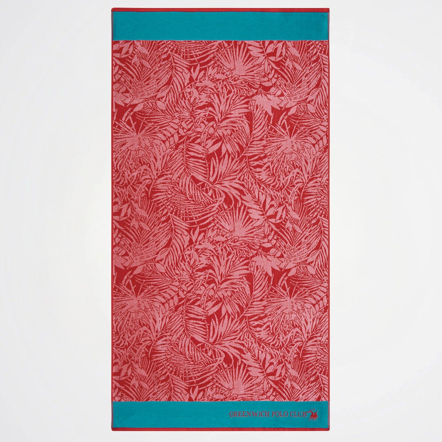 Greenwich Polo Club Red Leaves Cotton Beach Towel